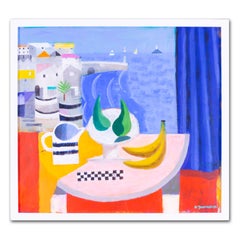 St. Ives still life by Alan Furneaux, British, 20th Century, oil painting bright