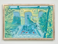 The Spanish Garden, Villa Ephrussi Mediterranean Colours of blue & Green