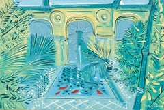 The Spanish Garden, Villa Ephrussi Mediterranean Colours of blue & Green