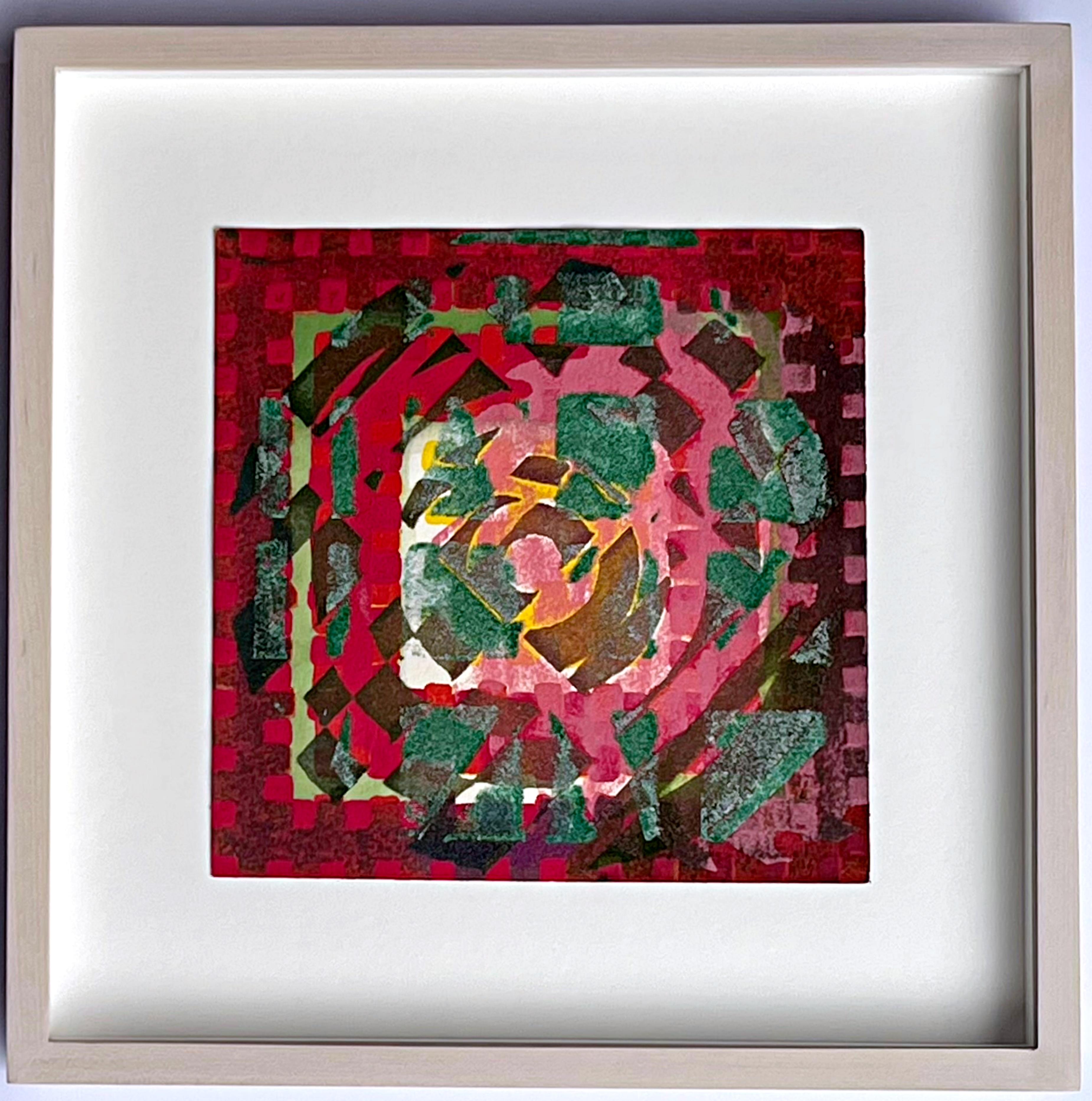 Alan J. Shields Abstract Print - Alan Shields - Untitled, from The Incestuous Kids, Signed, Mixed Media, Framed