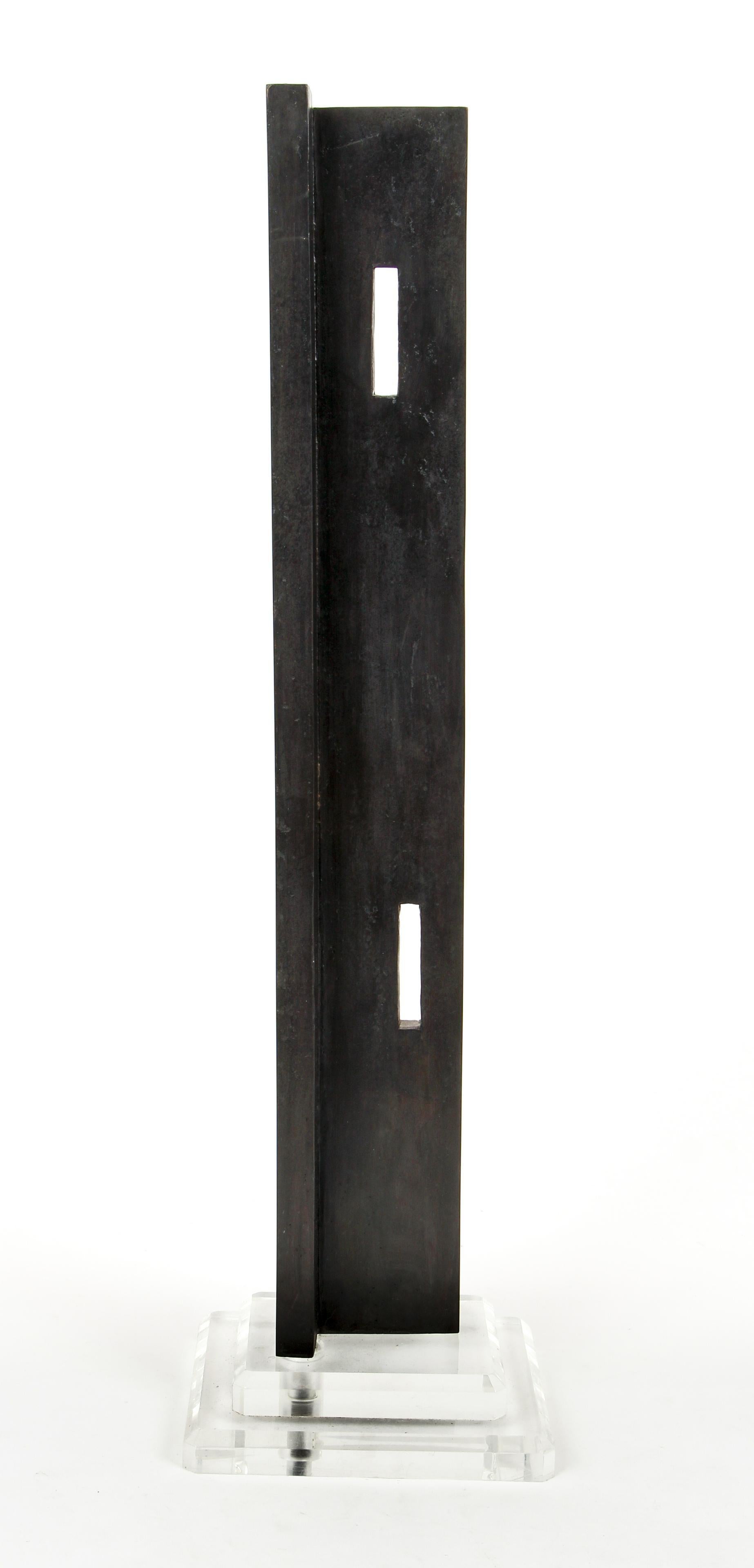 Sculpture en bronze d'art abstrait contemporain minimaliste écossais Alan Johnston 2/2 en vente 1