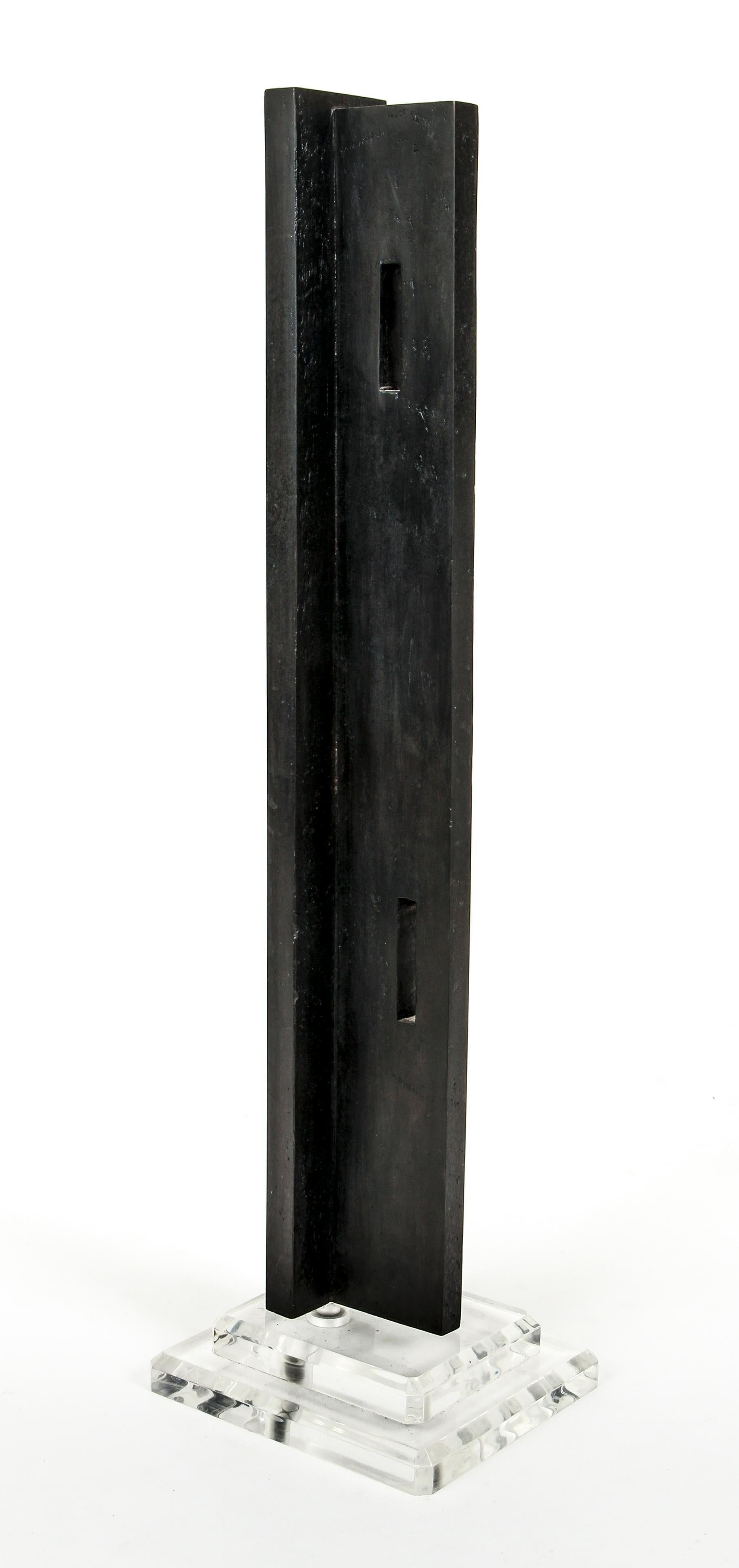 Scottish Abstract Contemporary Minimalist Art Bronze Sculpture Alan Johnston 2/2 For Sale 2