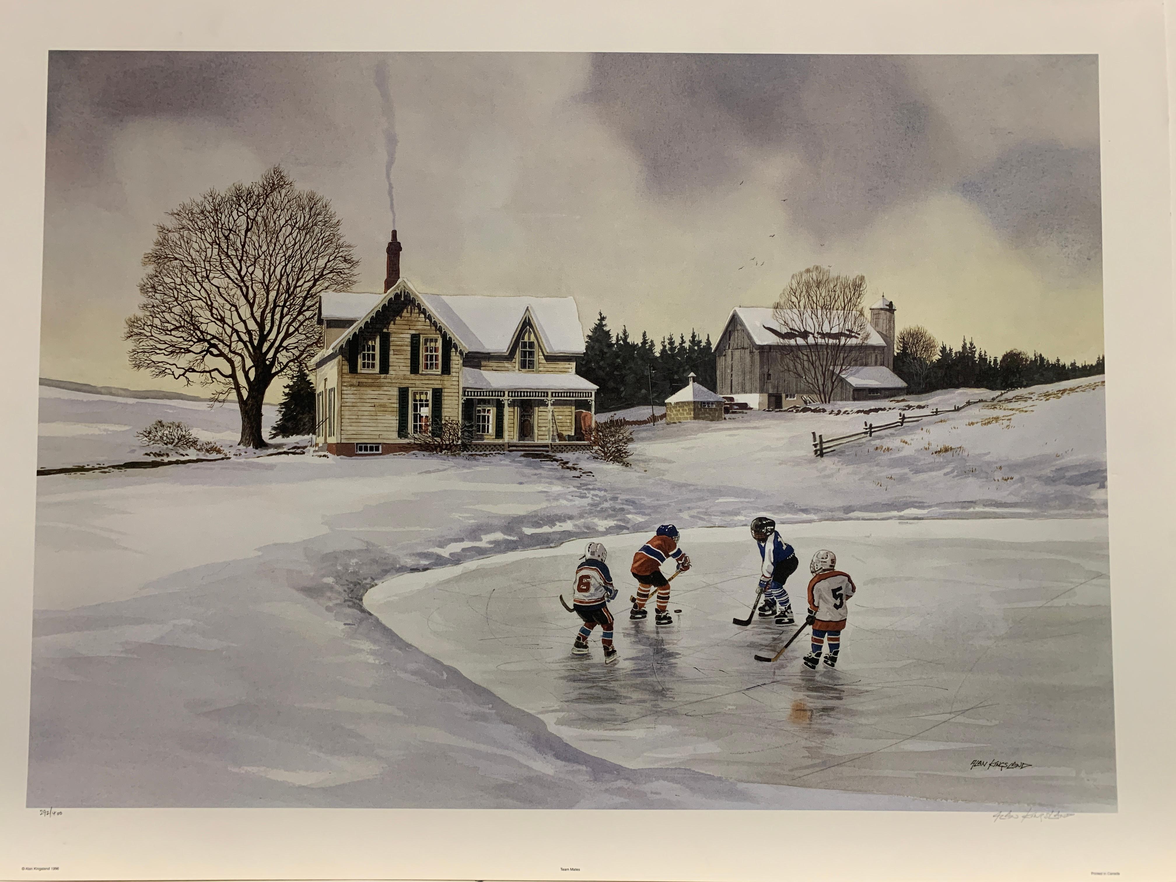 Figurative Print de Alan Kingsland - Compañeros de equipo