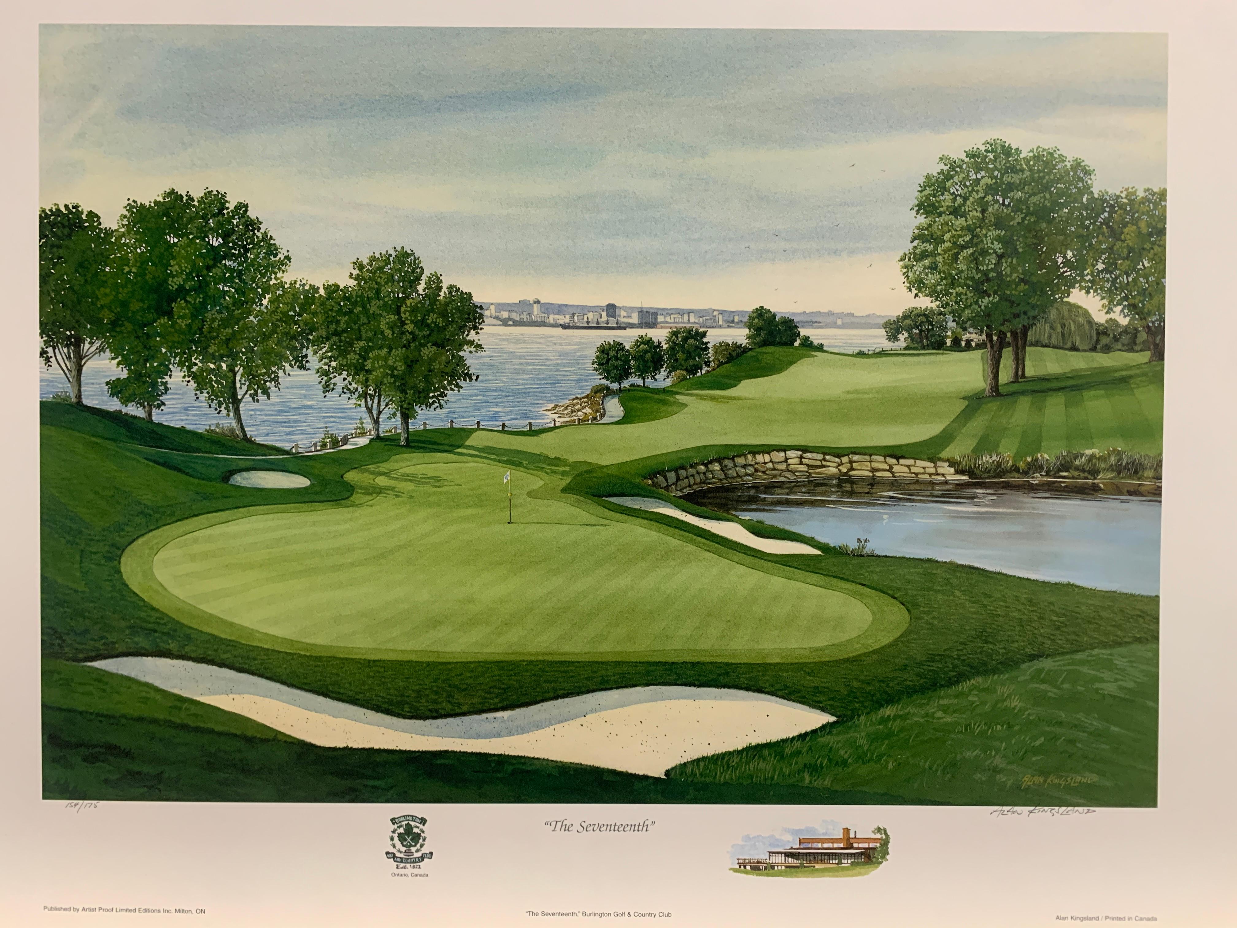 Figurative Print di Alan Kingsland - "Il diciassettesimo" del Burlington Golf and Country Club