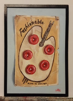 Alan Latter, Fashionable Buttons, Trompe l'ceil still life
