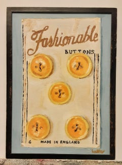 Alan Latter, Fashionable Buttons, Trompe l'ceil still life
