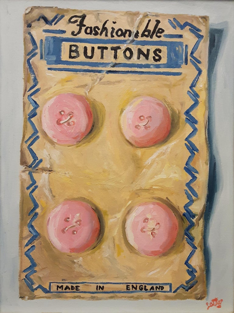 Alan Latter - Alan Latter, Fashionable Buttons, Trompe l'ceil still ...
