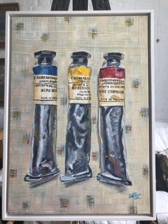 Alan Latter, Roberson oils, artist's studio still life