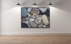 ALAN MAGEE Pietre con mattoni rossi 1982 acrilico su tela Realismo - Quadro di grandi dimensioni