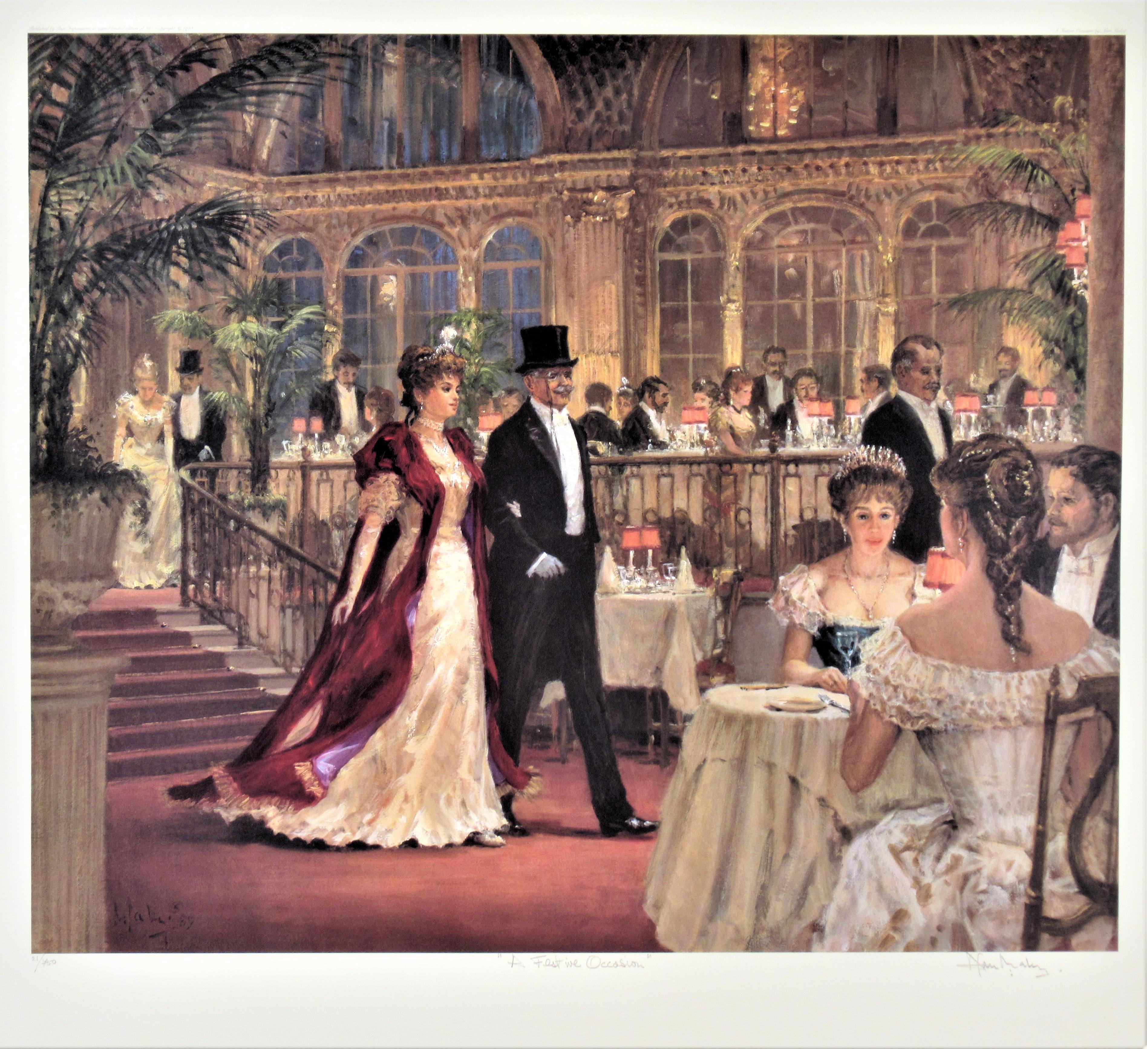 Alan Maley Figurative Print - A Festive Occasion