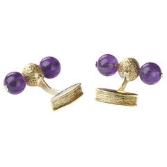 Alan Martin Gard Amethyst and Gold Cufflinks, 1969