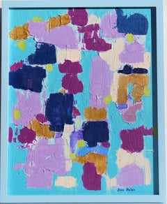 Original Abstract textured Painting on Canvas Titled "Morning Traffic", signed