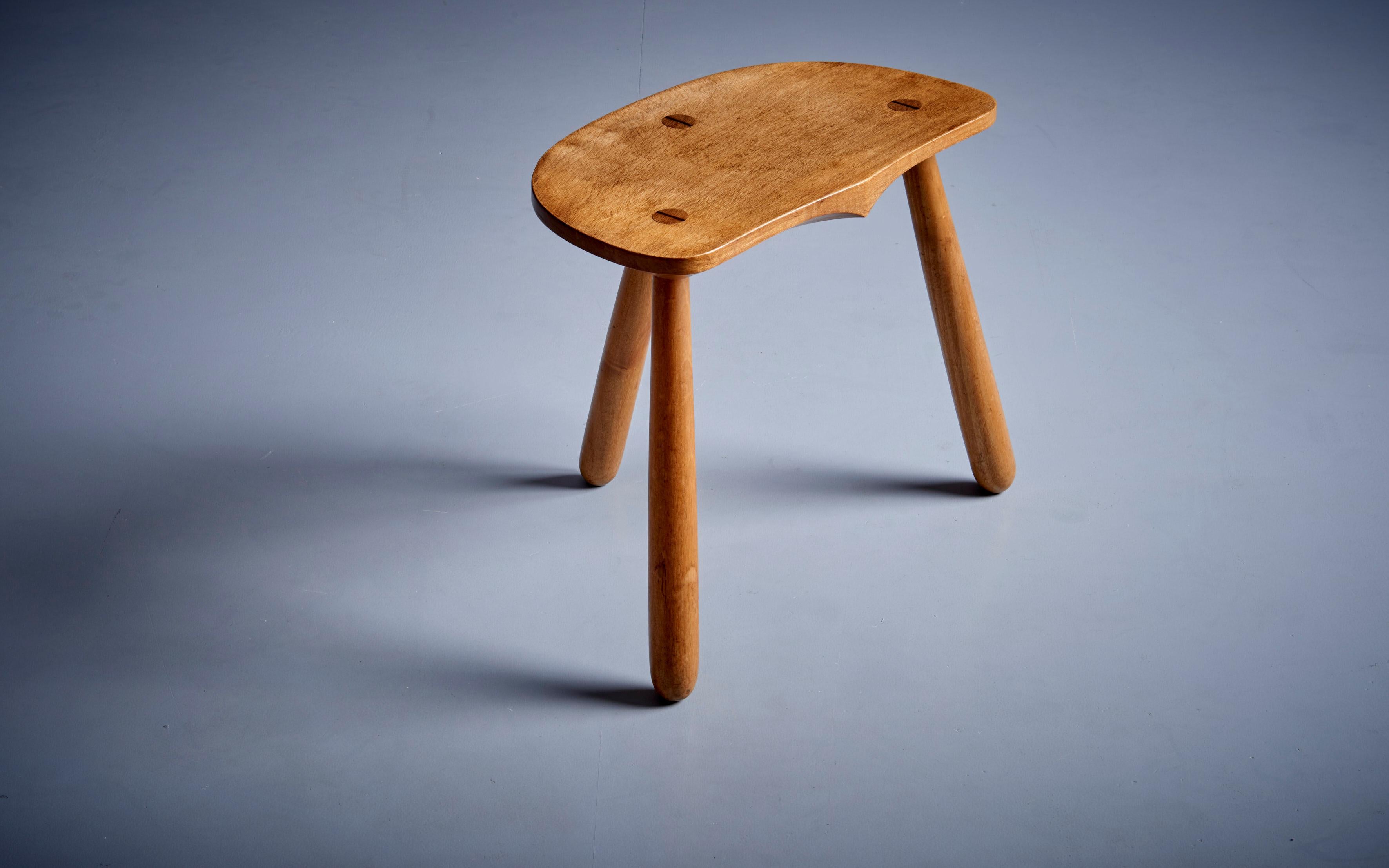 Mid-Century Modern Alan Peters Stool, UK 1950s Signed For Sale