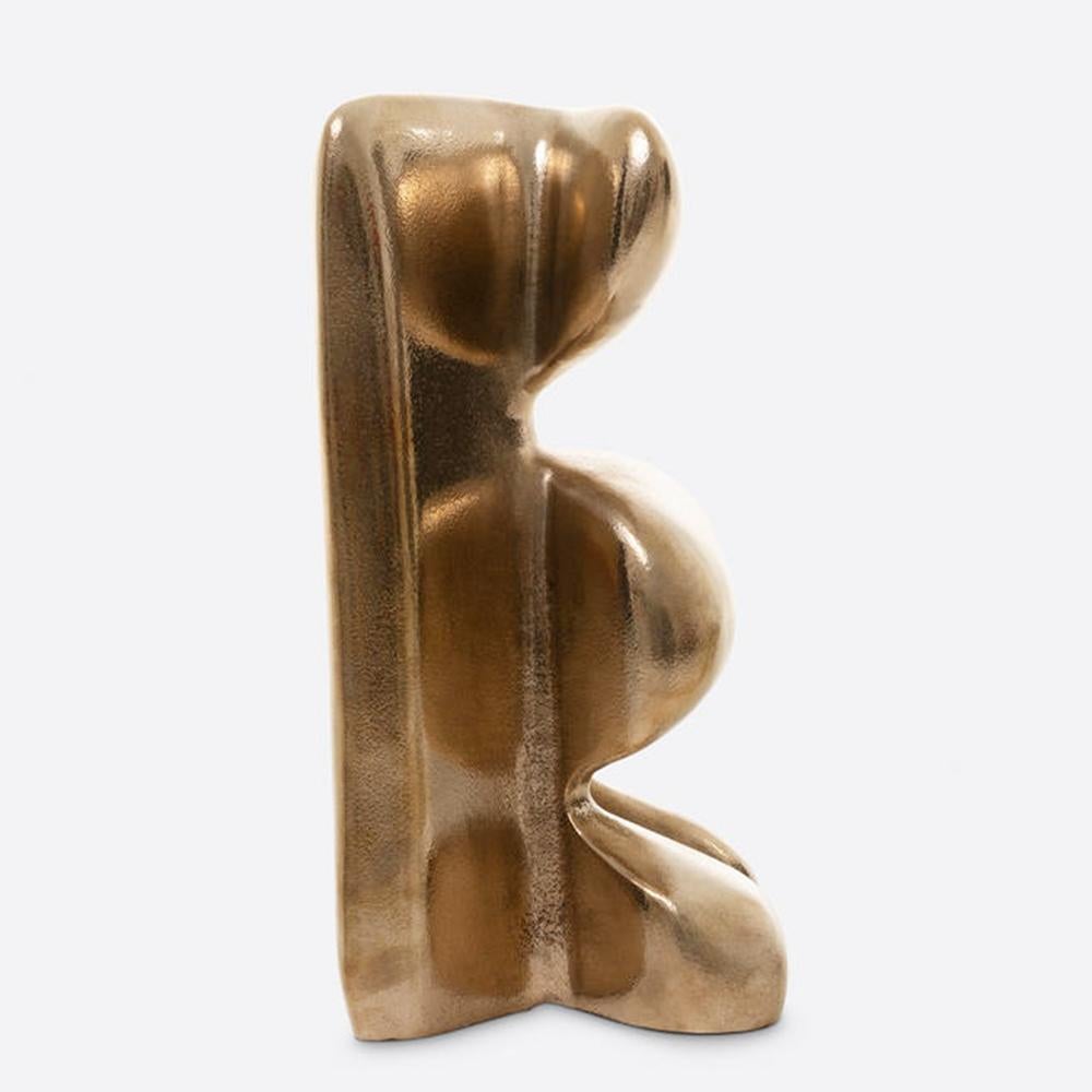 Belge Sculpture en bronze poli Alan en vente