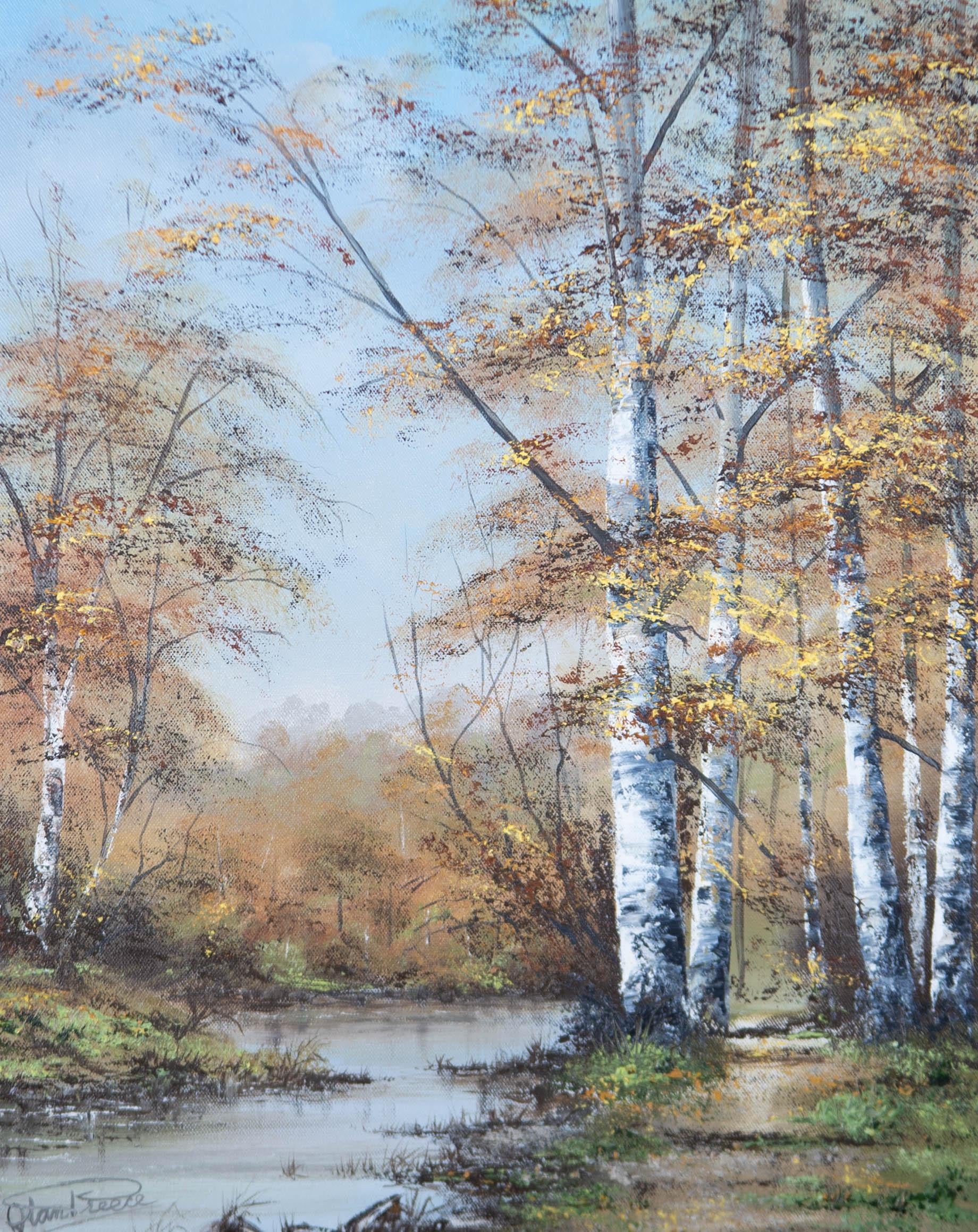 Alan Preece - Olio del XX secolo, Alberi alti d'autunno in vendita 2