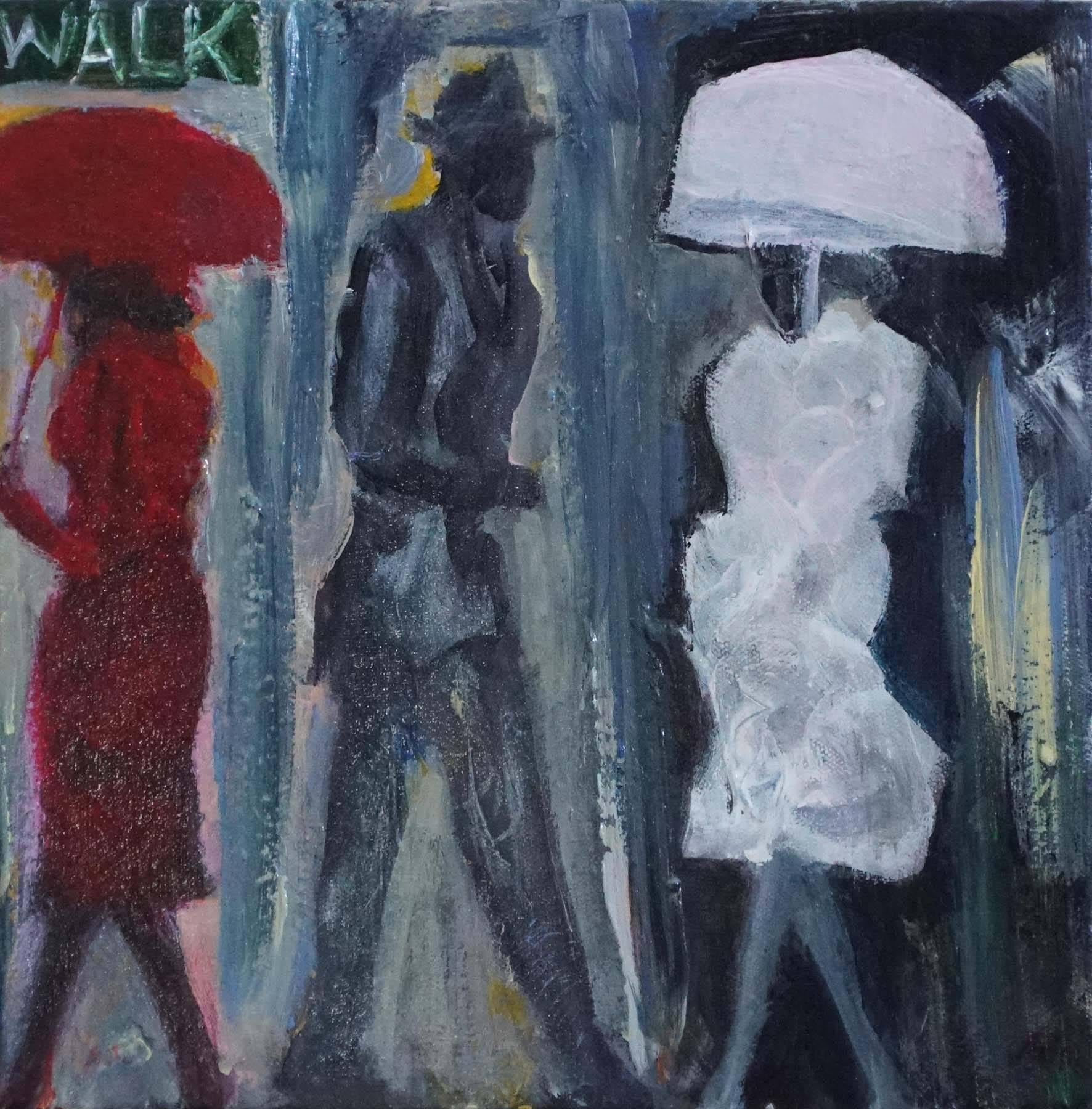 Alan Rudolph Figurative Painting - Red Walk