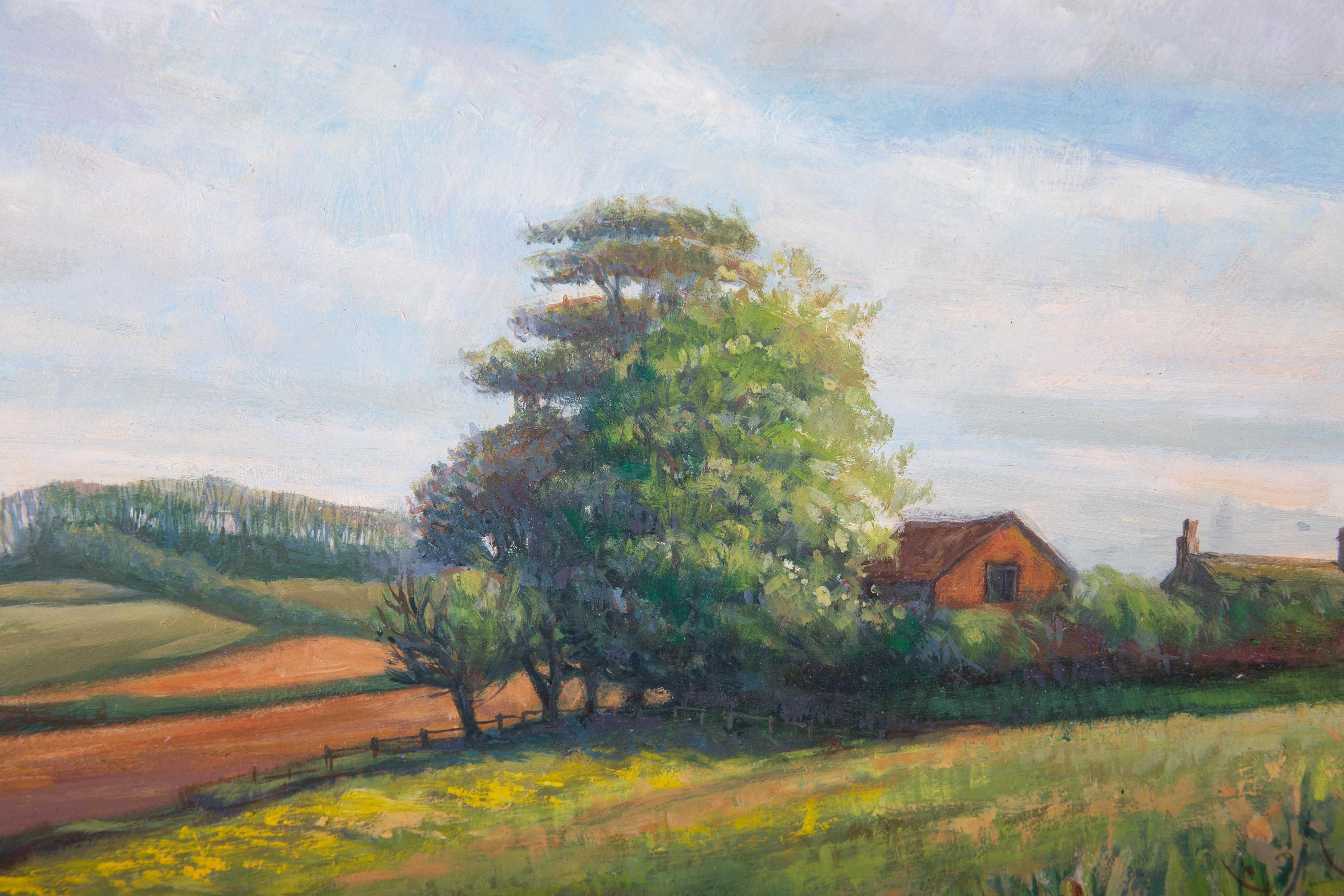 Alan S. Holt - 1982 Oil, Rolling Fields For Sale 3