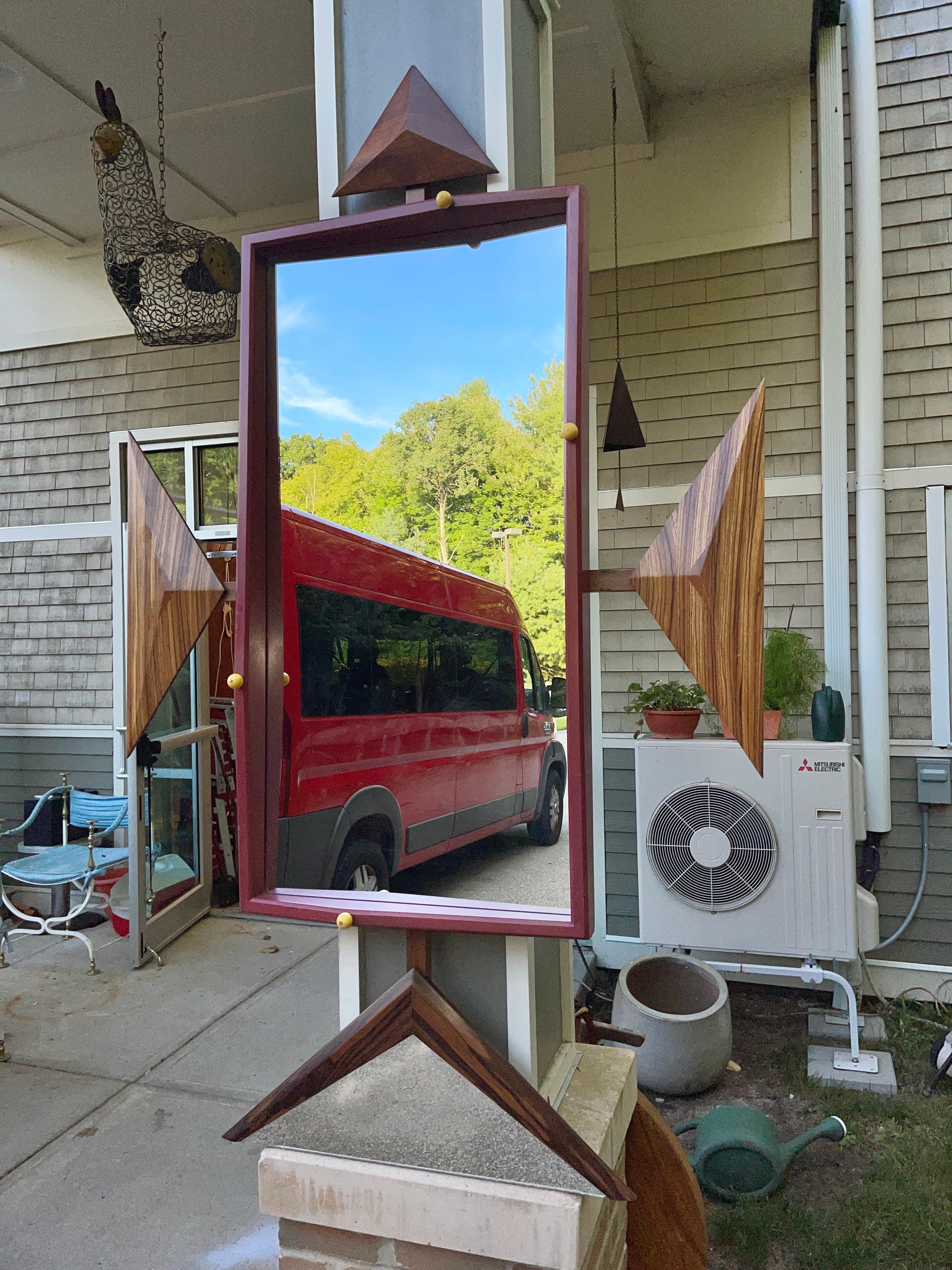 Alan S. Kushner Studio Craft Sculptural Wall Mirror In Good Condition For Sale In Hanover, MA