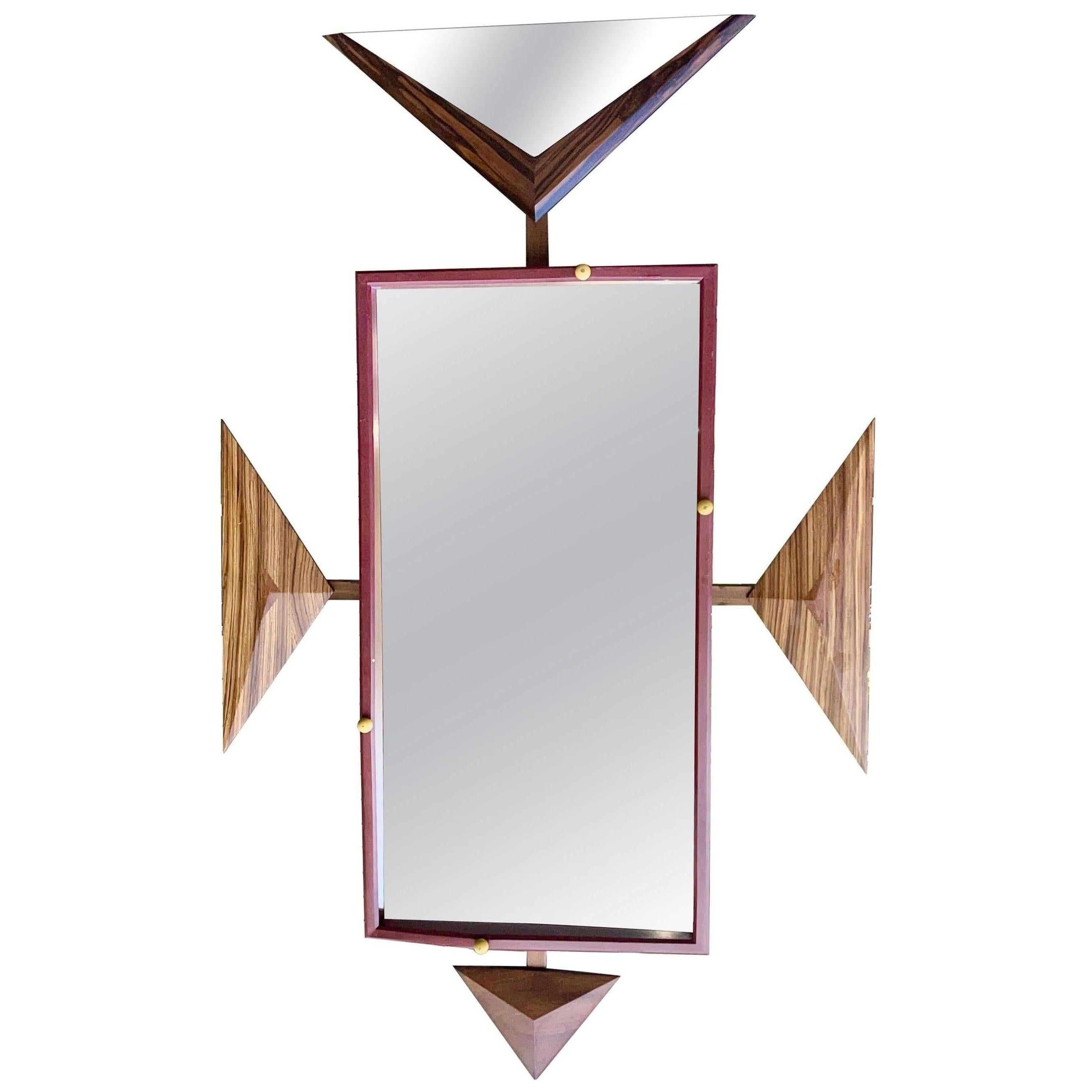 Alan S. Kushner Studio Craft Sculptural Wall Mirror For Sale