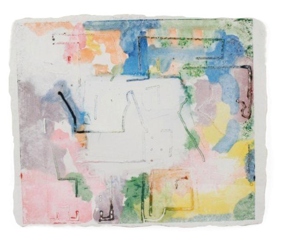 Alan Shields Abstract Painting - Salmon Series #3