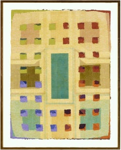 Vintage Untitled mixed media geometric abstraction collage