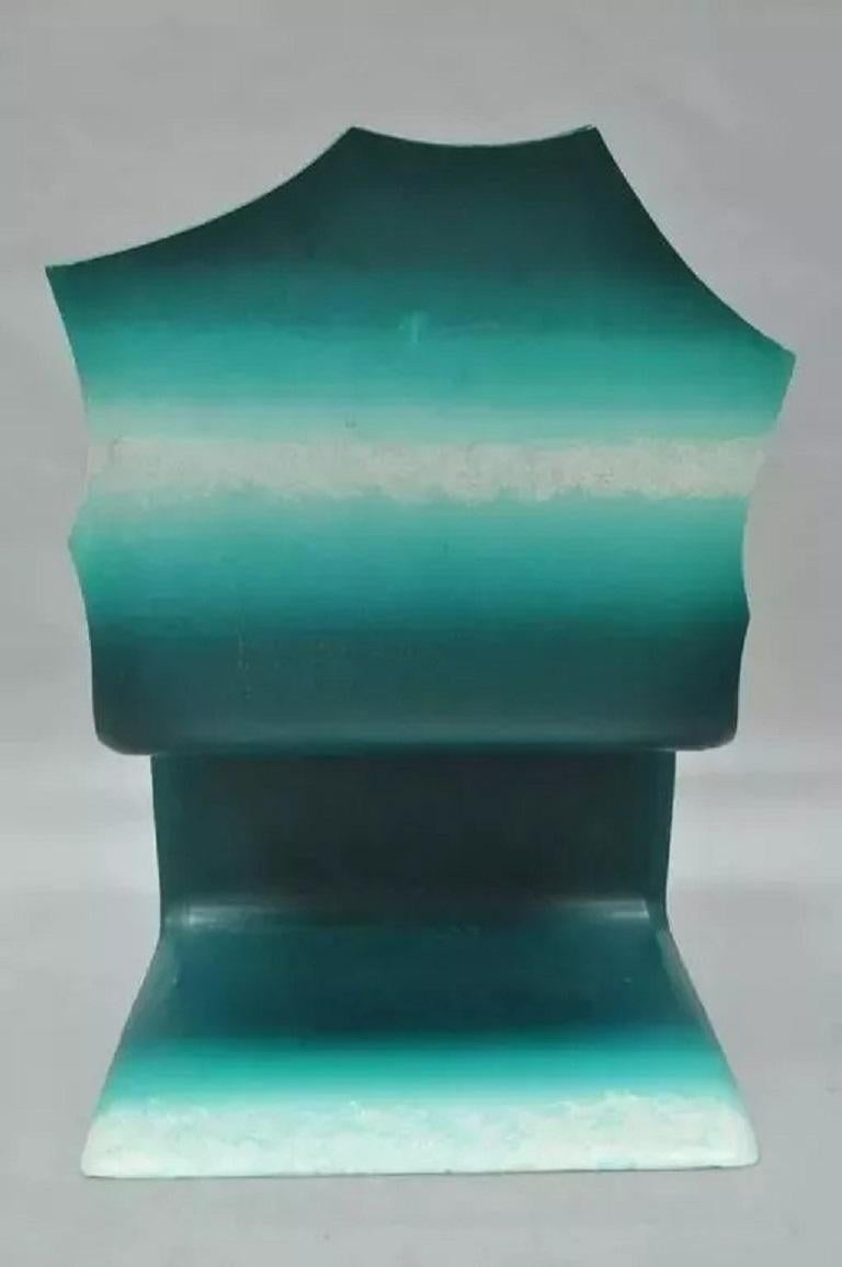 Alan Siegel 1985 Vintage Handbemalter Fisch- und Netzstuhl aus gebogenem Holz, vom Künstler signiert (20. Jahrhundert) im Angebot