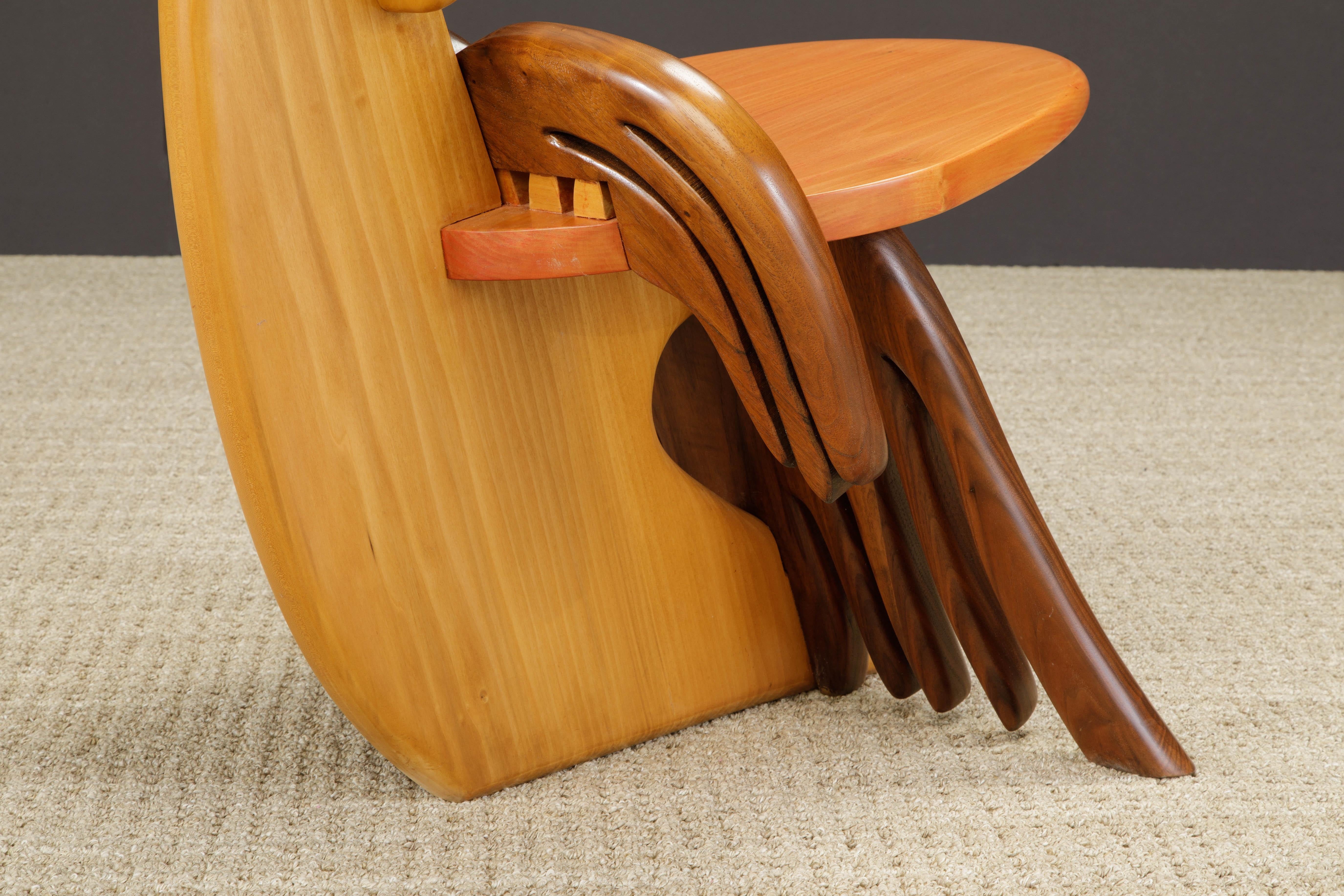 Alan Siegel Post-Modern Craftsman 'Tongue' Chair, signiert und datiert 1981  im Angebot 3