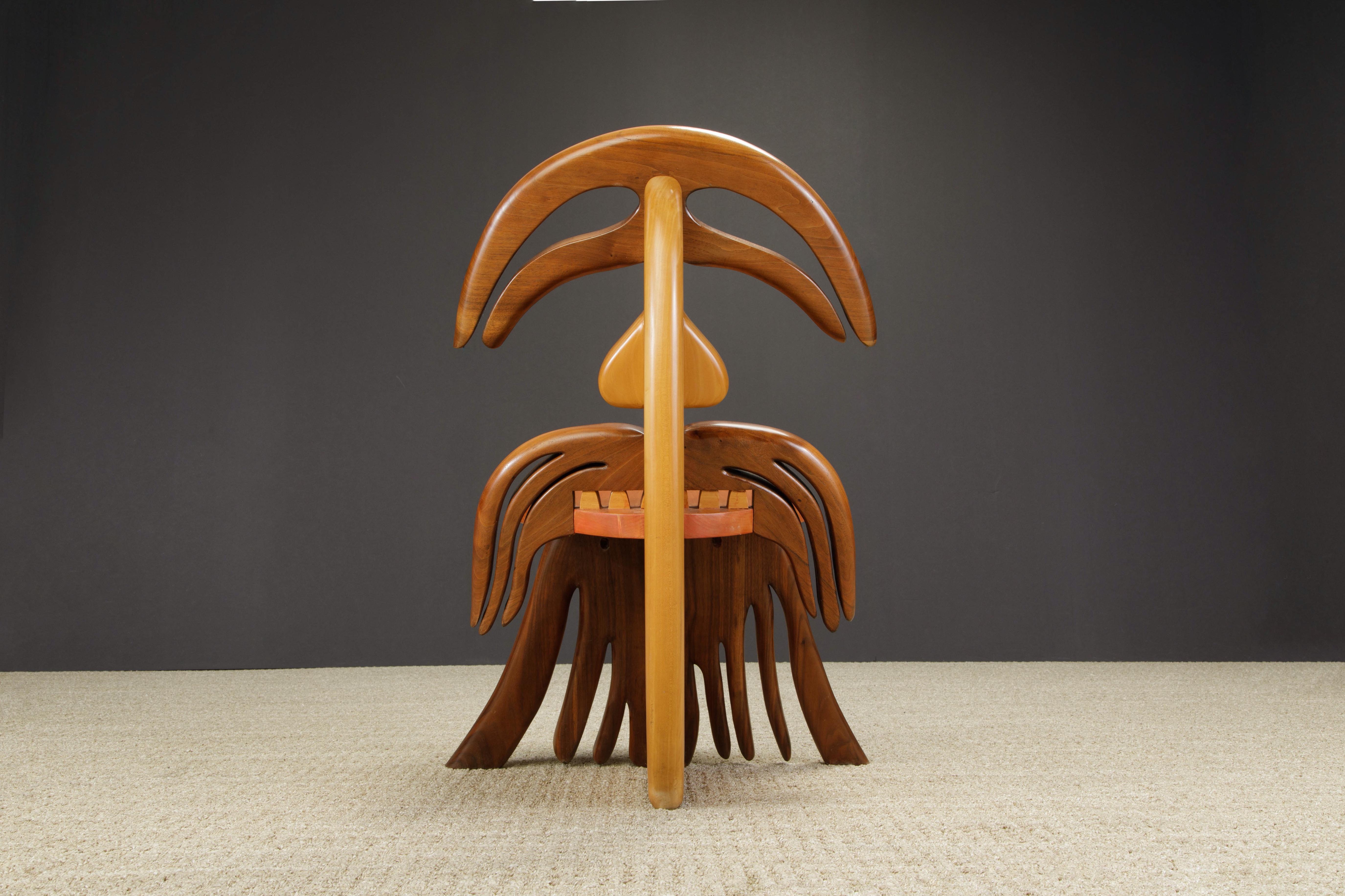 Alan Siegel Post-Modern Craftsman 'Tongue' Chair, Signed & Dated 1981  For Sale 5