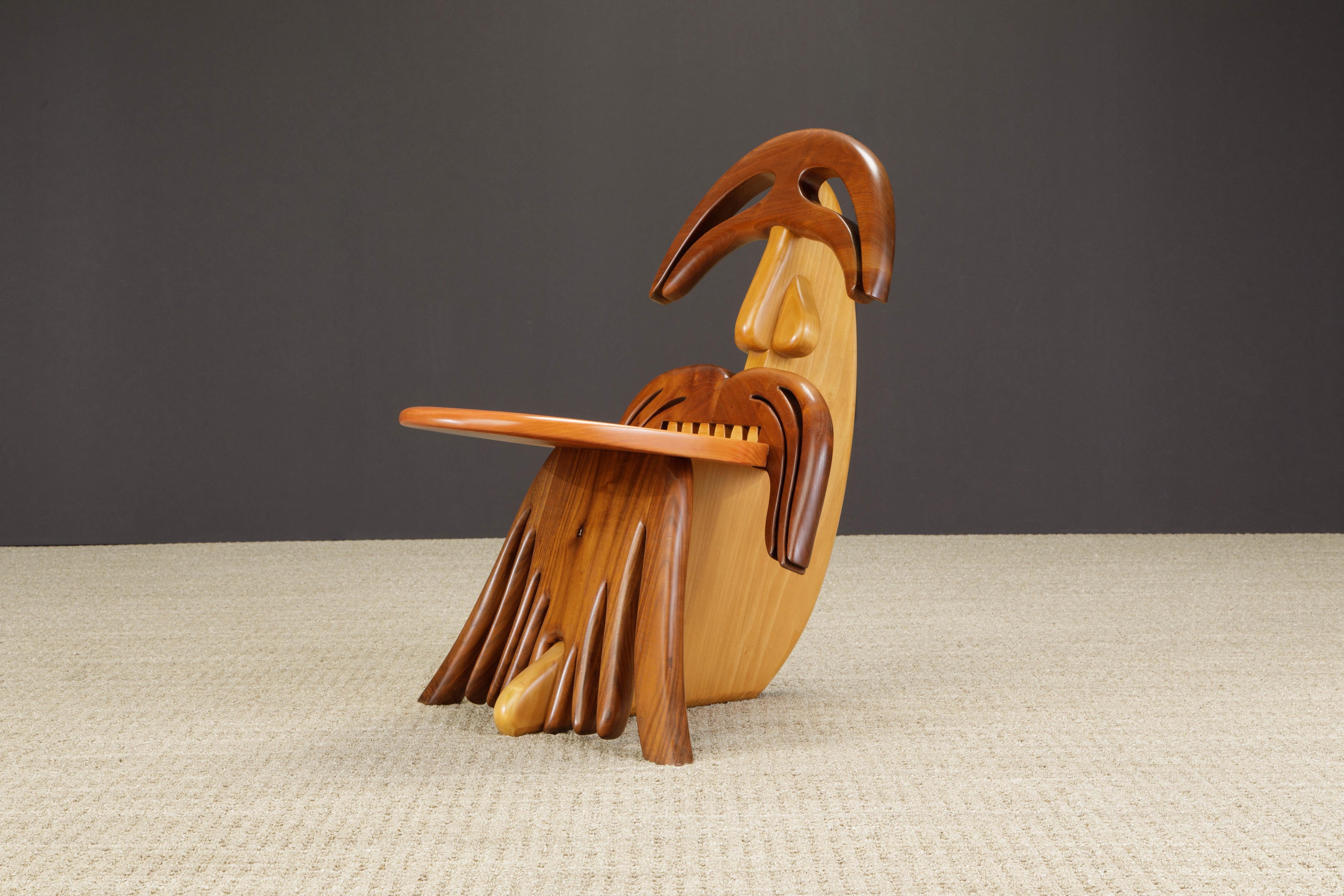 Alan Siegel Post-Modern Craftsman 'Tongue' Chair, Signed & Dated 1981  For Sale 8