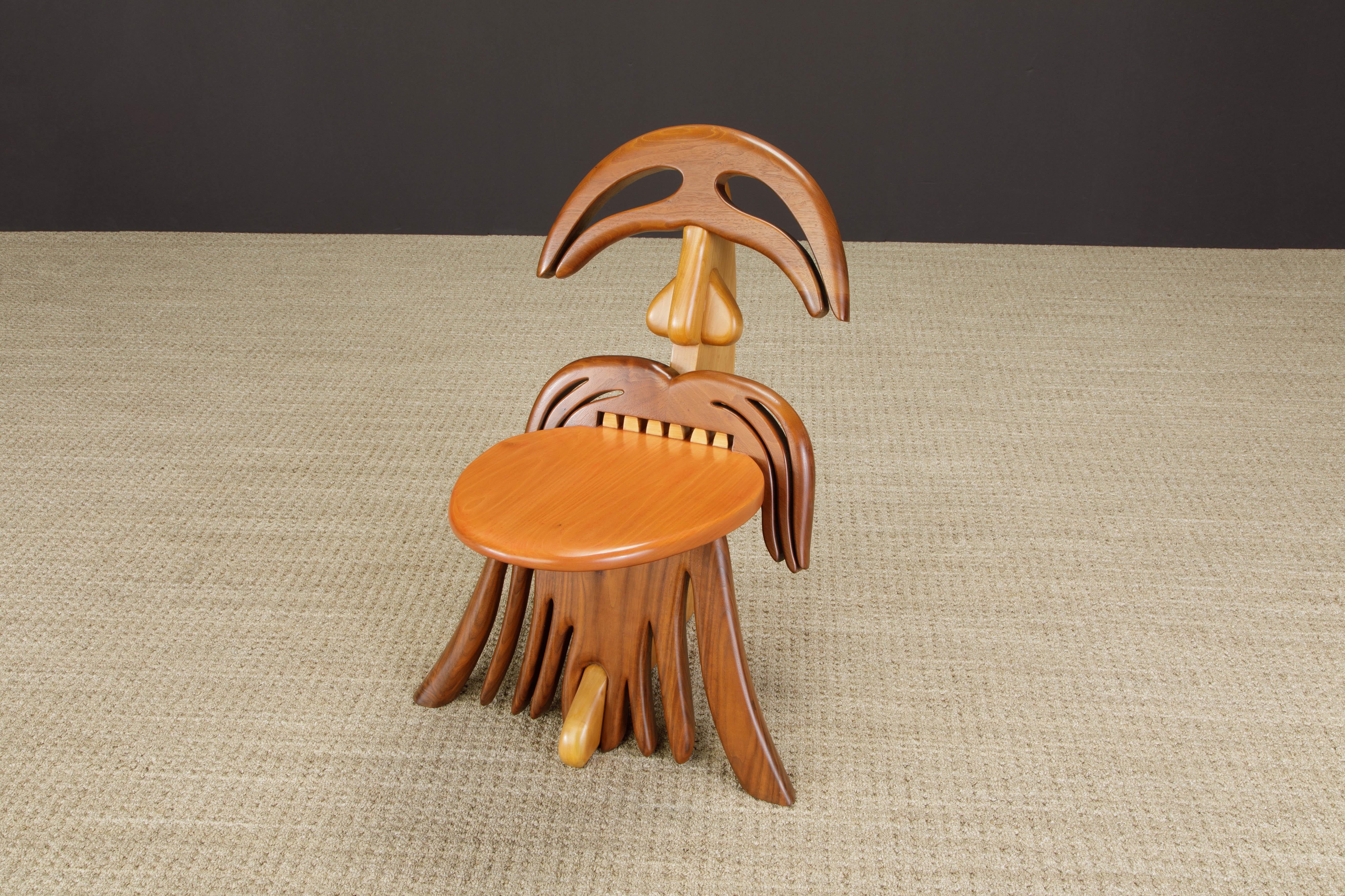Alan Siegel Post-Modern Craftsman 'Tongue' Chair, Signed & Dated 1981  For Sale 9