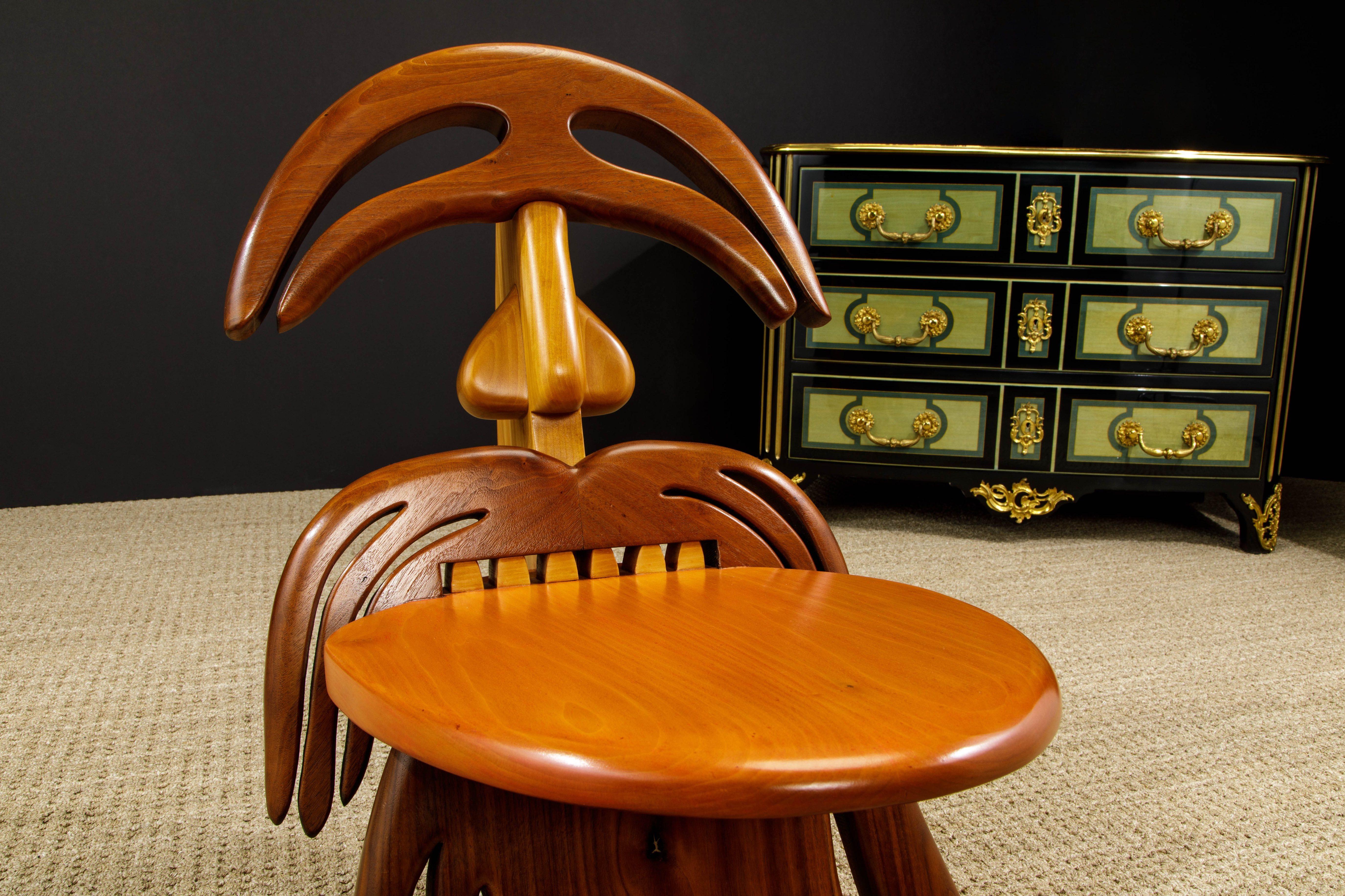 Alan Siegel Post-Modern Craftsman 'Tongue' Chair, Signed & Dated 1981  For Sale 13