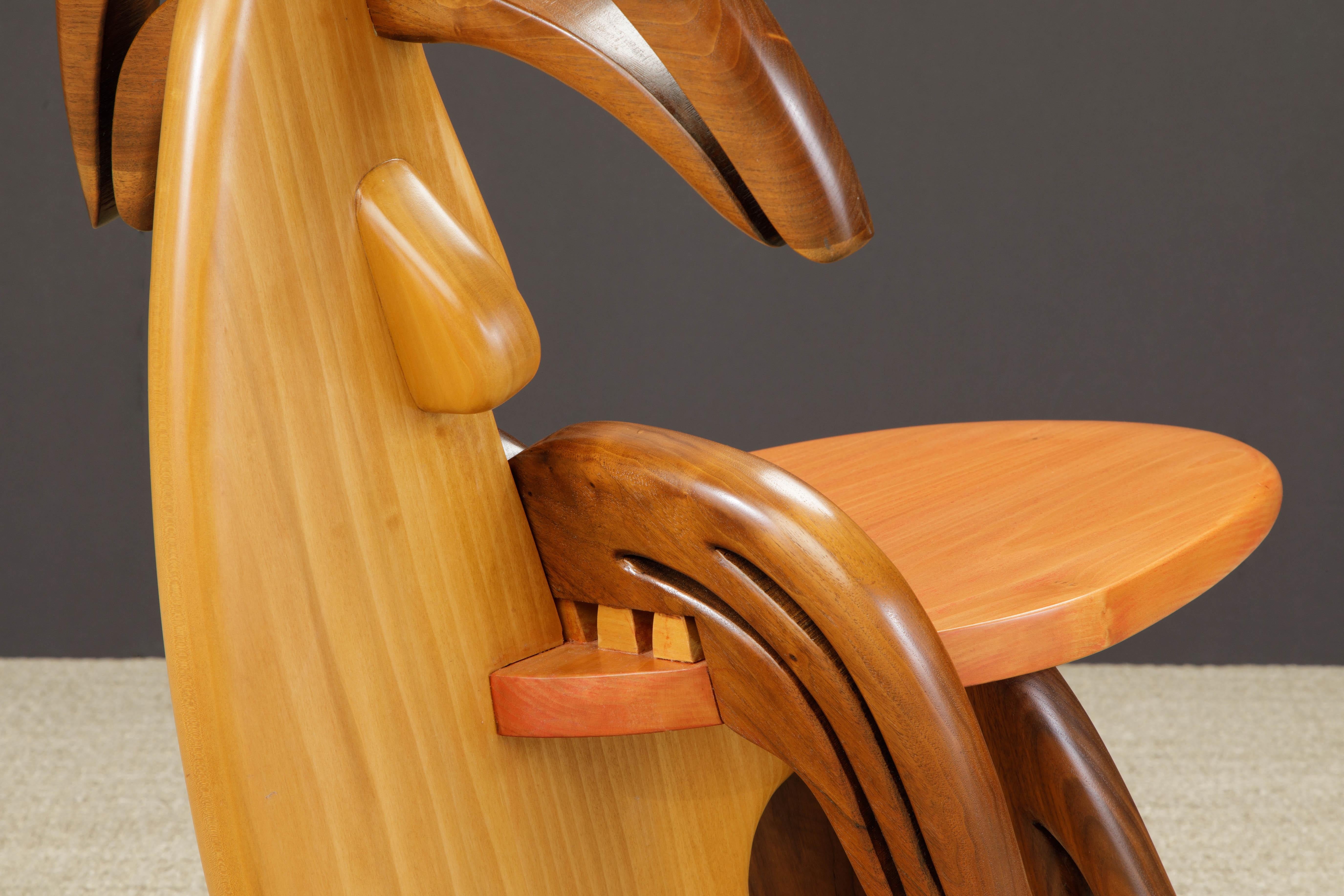 Alan Siegel Post-Modern Craftsman 'Tongue' Chair, signiert und datiert 1981  im Angebot 2