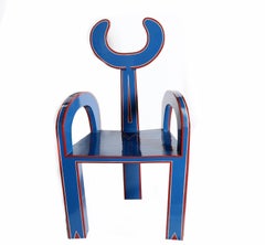 The Throne, Unique Enamel Painted Chair Sculpture by Alan Siegel