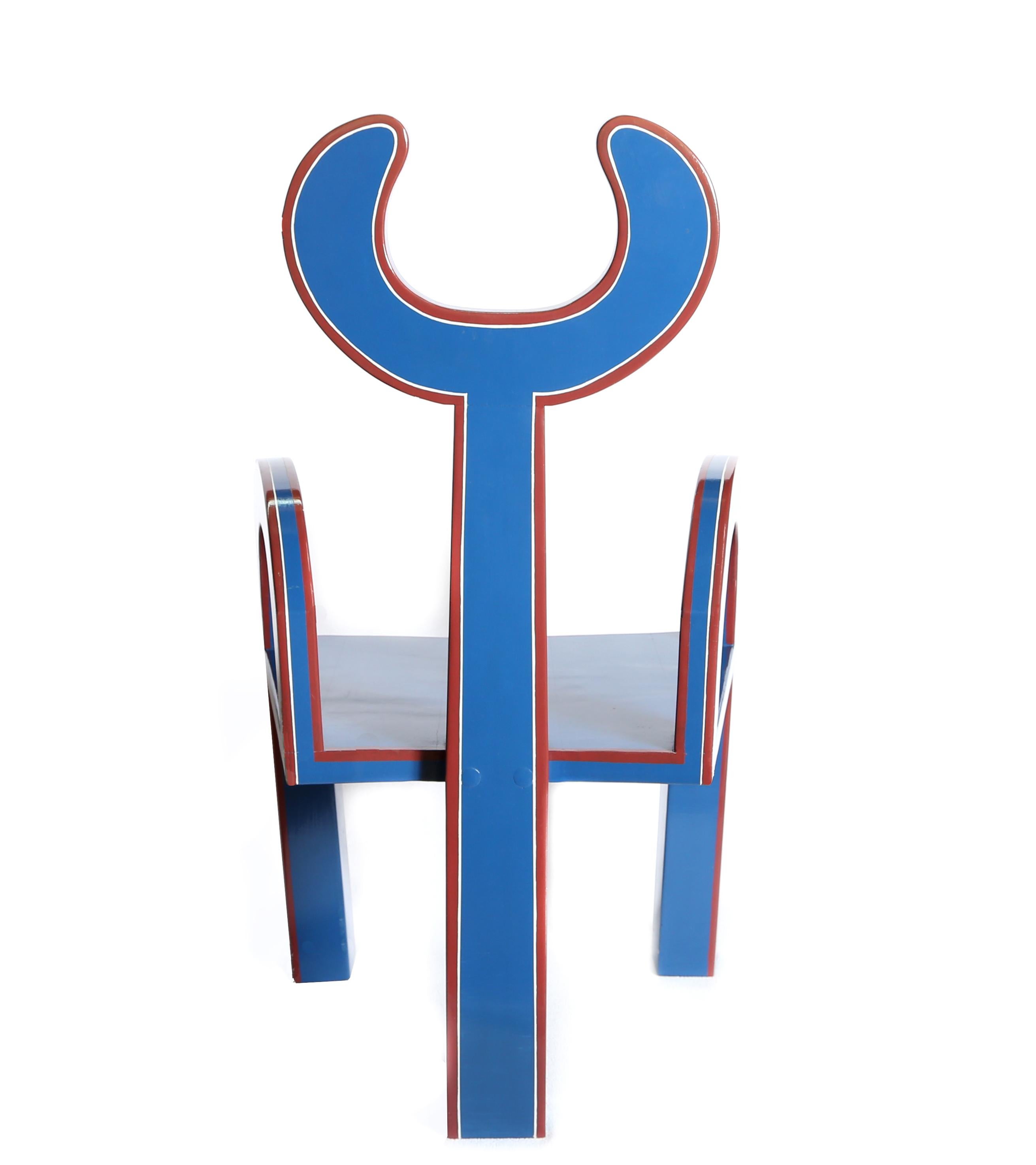 Artist: Alan Siegel, American (1938 -  )
Title: The Throne
Year: 1967
Medium: Enamel On Laminated Wood, signed on bottom
Size: 40  x 23.5  x 20 in. (101.6  x 59.69  x 50.8 cm)