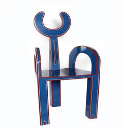 The Throne, Unique Enamel Painted Chair Sculpture by Alan Siegel