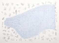 Manhattan Triptyque, ensemble de trois lithographies d'art conceptuel de NYC par Alan Sonfist