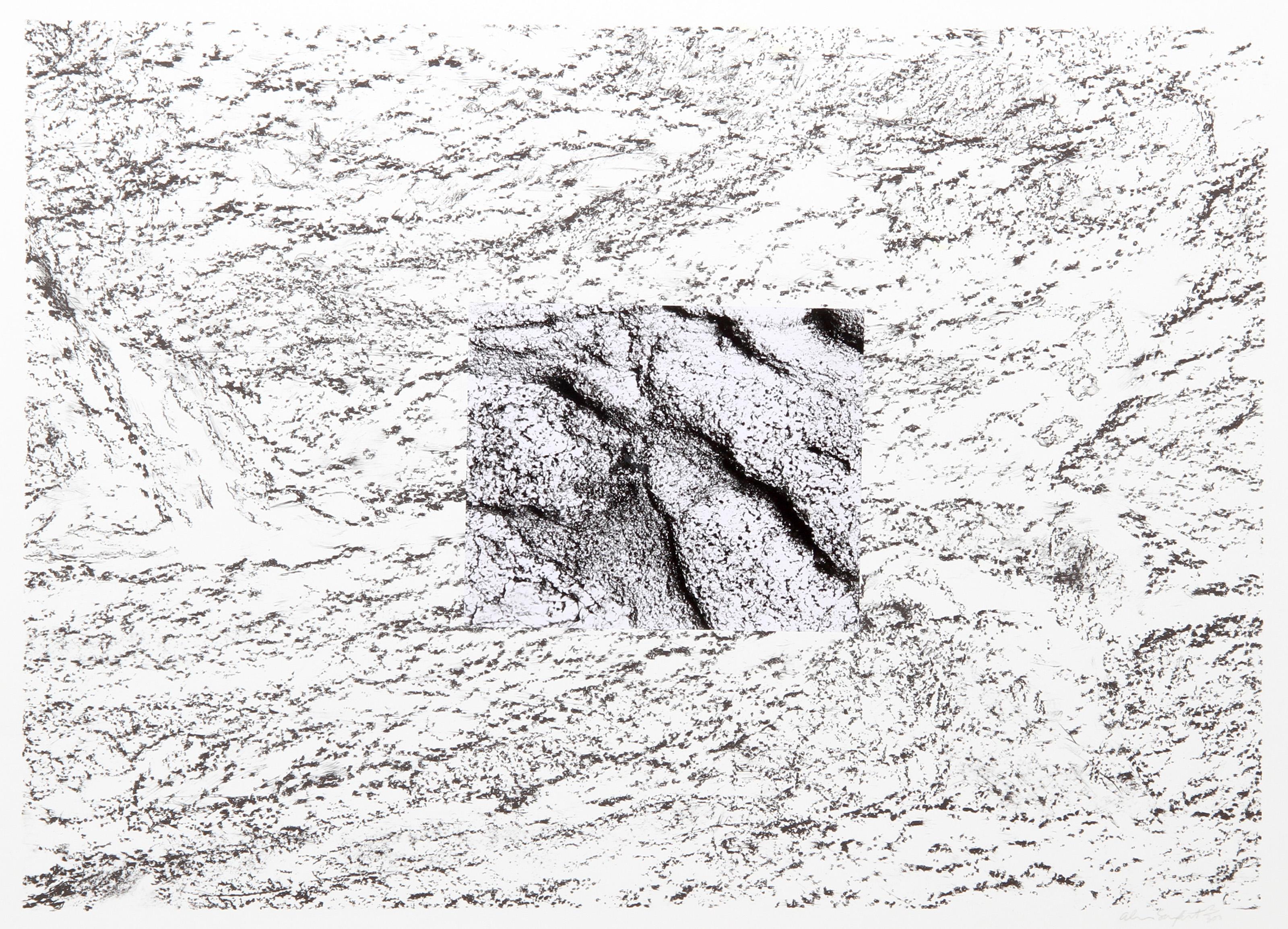 Texture 1, Conceptual Lithograph with Photo-Collage by Alan Sonfist