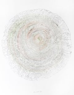 Tree Trunk Series - Green I, Conceptual Lithograph by Alan Sonfist