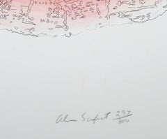 Tree Trunk Series - Pink I, lithographie conceptuelle d'Alan Sonfist