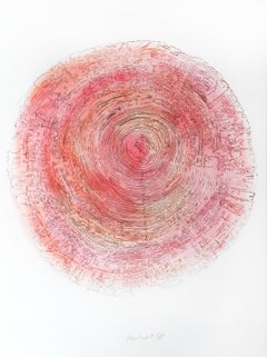 Tree Trunk Series - Pink I, Conceptual Lithograph by Alan Sonfist