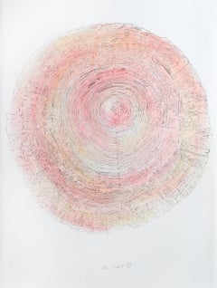 Tree Trunk Series - Pink II, Abstract Lithograph by Alan Sonfist