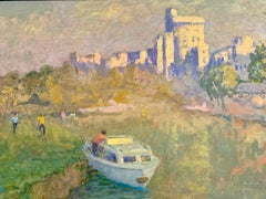 Summer on the Thames by Windsor Castle, oil on canvas framed