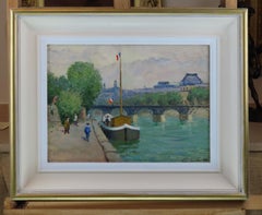 Original Oil on Board, Alan Stenhouse Gourley, P.R.O.I. "View on the Seine"