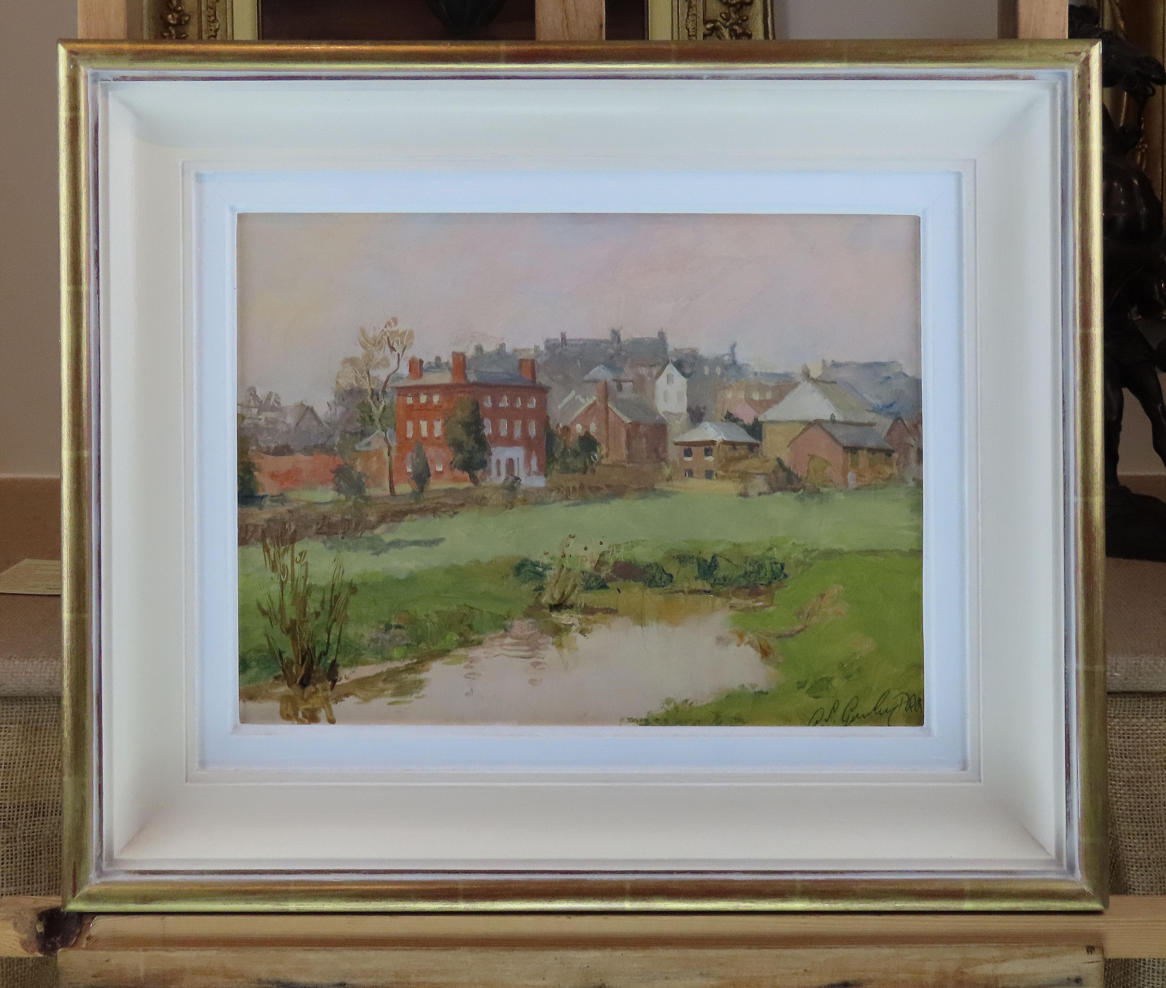 Original Öl auf Papier auf Karton gelegt, Alan Stenhouse Gourley, P.R.O.I., Ölgemälde. 