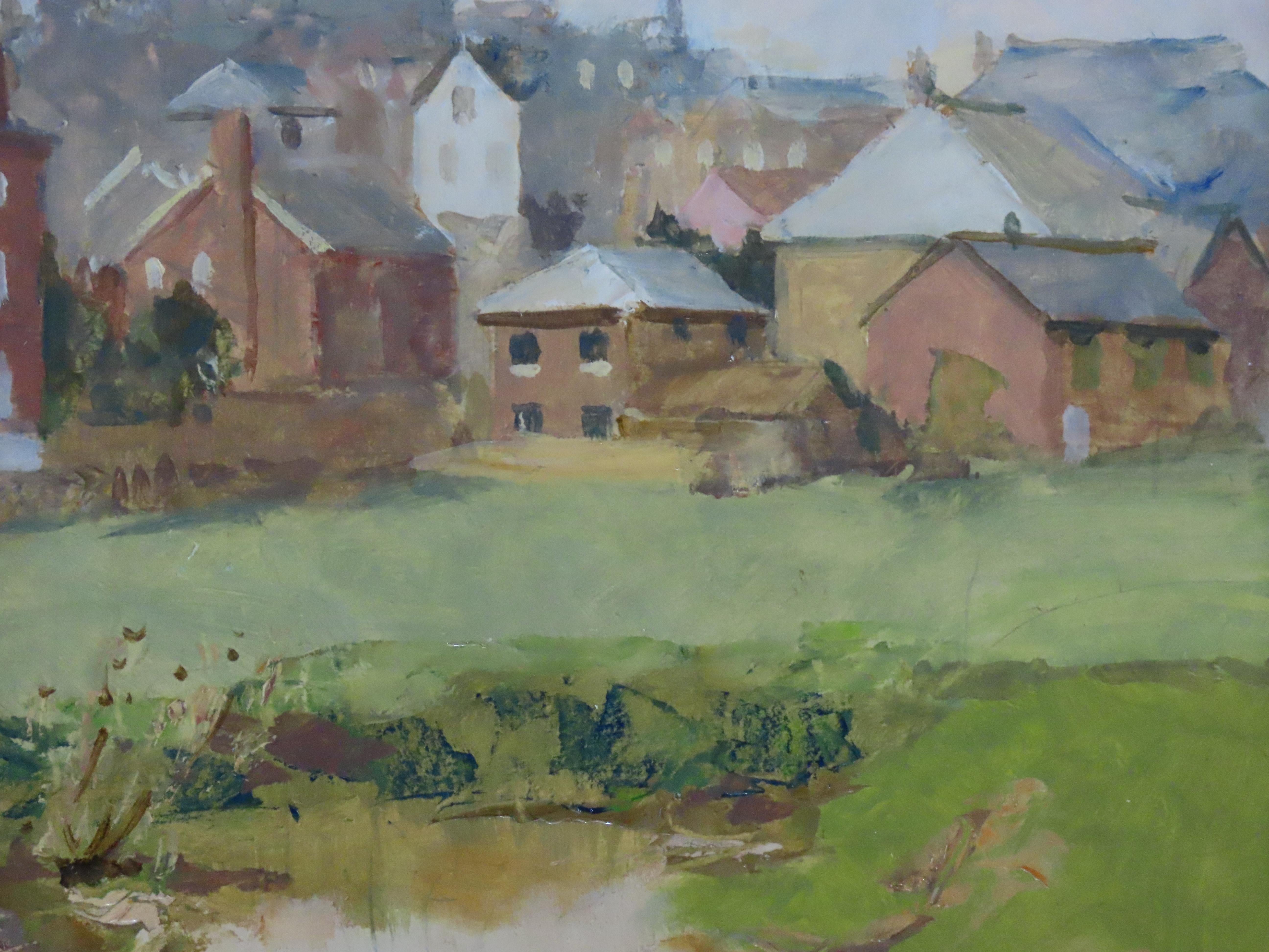 Original Öl auf Papier auf Karton gelegt, Alan Stenhouse Gourley, P.R.O.I., Ölgemälde. 