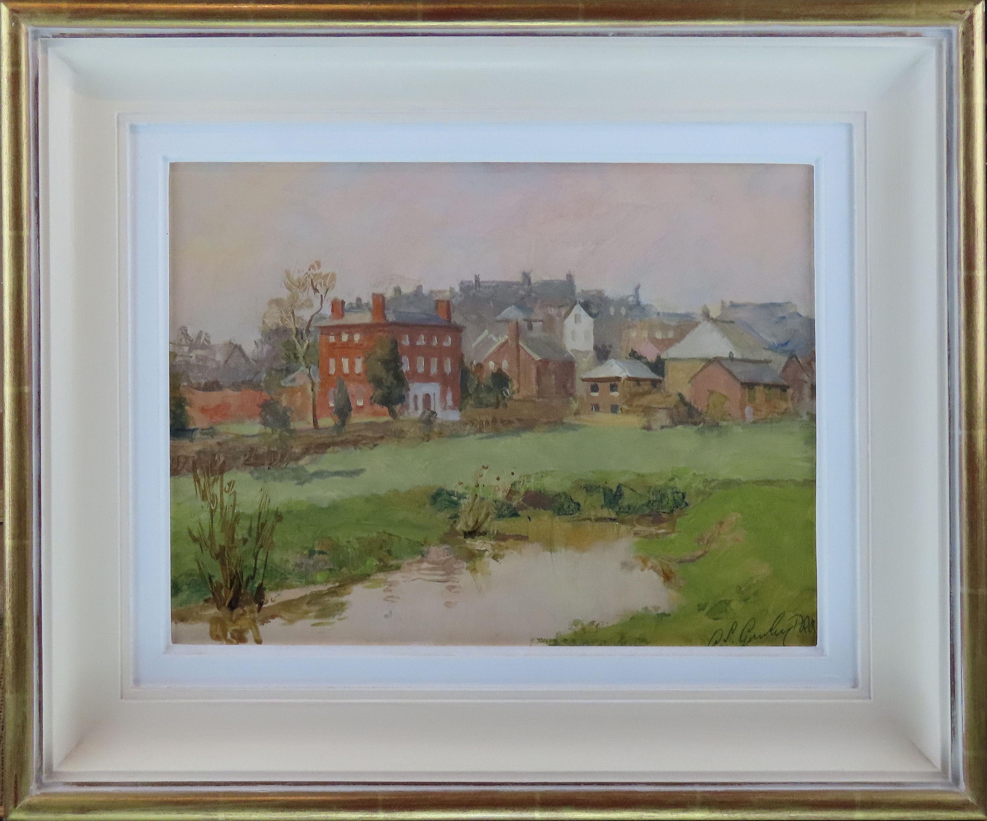 Original Öl auf Papier auf Karton gelegt, Alan Stenhouse Gourley, P.R.O.I., Ölgemälde. "The Edge