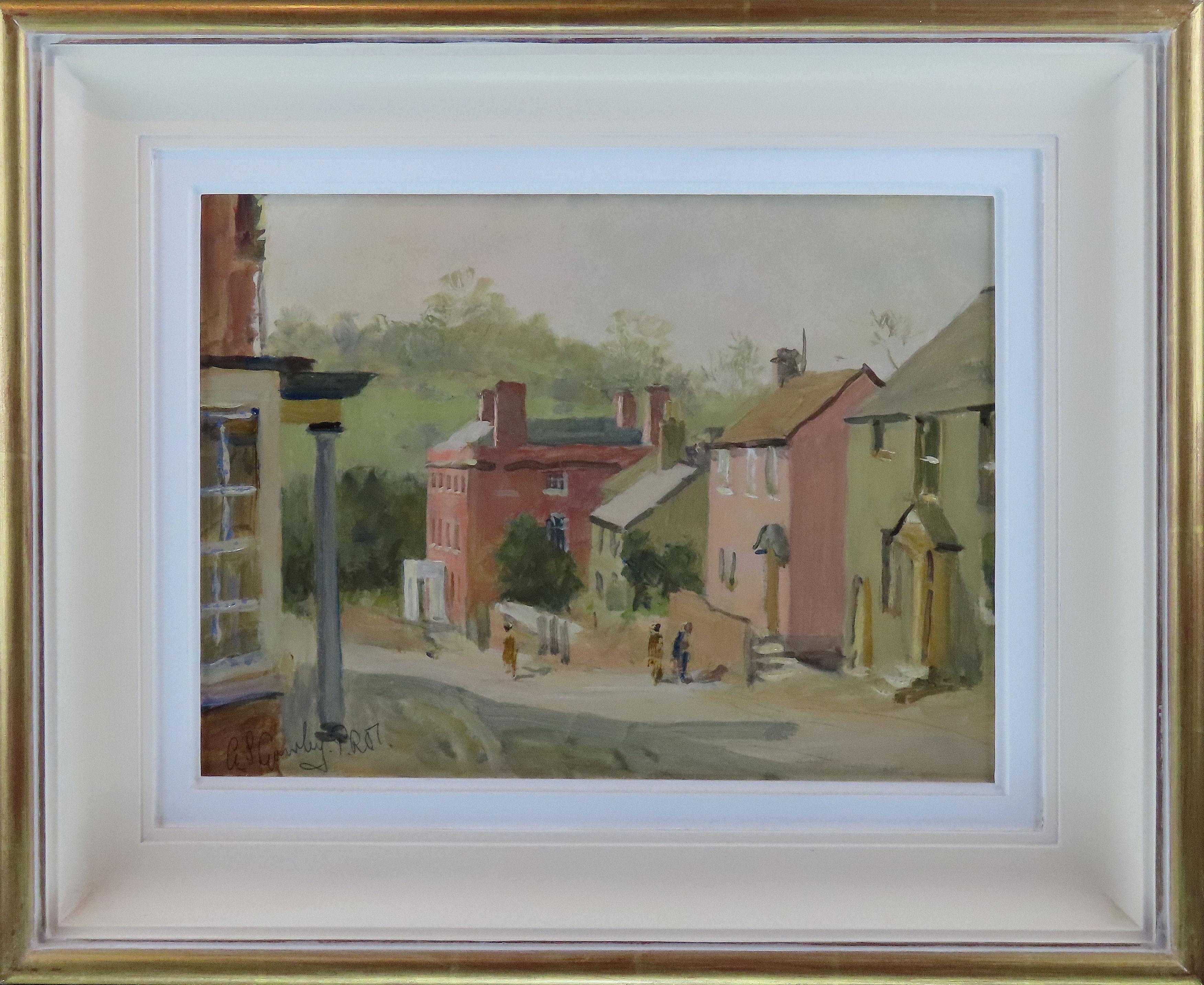 Original Öl auf Papier auf Karton aufgelegt. Alan Stenhouse Gourley, P.R.O.I., P.R.O.I. "The High