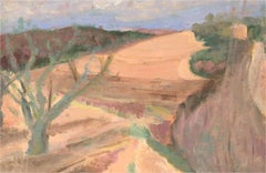 Alan Thornhill - Alan Thornhill (19212020) - 1994 Acrylique, Vue de Rustrel, Vancluse Alan Thornhill (19212020) - 1994 Acrylique, Vue de Rustrel, Vancluse