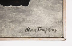 Abstract Oil Painting Alan Tompkins Surrealist Cubism WPA Artist