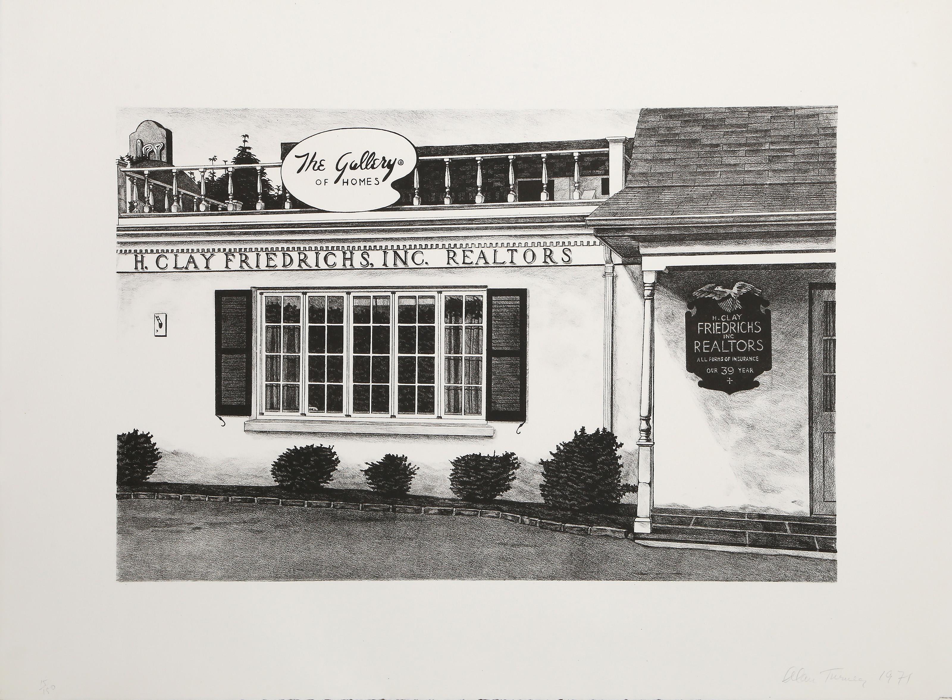 The Gallery of Homes, Photorealist Lithograph by Alan Torey For Sale 2
